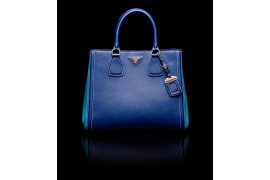 PR2438-1 B2438 Saffiano Leather Tote Blue