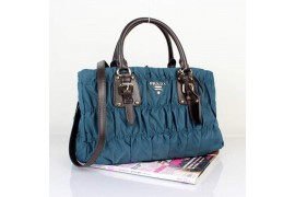 PR9756-2 BN9756 30cm Gaufre Leather Tote Blue