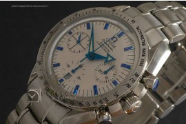 OMSP10005 Broad Arrow White Dial Blue Stk 7750 Working Chronos