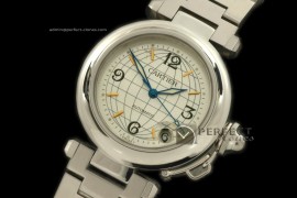 CARPS10007 Pasha 32mm SS White Globe Eta 2824-2