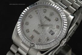 RDJMS10007 SS White Jubilee Dial Diamond Markers Swiss Eta 2836