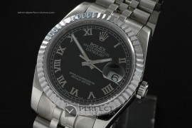 RDJMS10015 SS Black Dial Roman Markers Swiss Eta2836-2