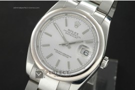 RDJMS1001SS Silver Tuxedo Dial Stick Markers Swiss Eta2836-2