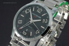 MB10002 Timewalker GMT Black in SS Bracelet