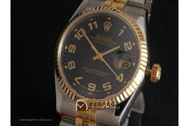 RDJMT10004 14K Wrapped TT Black Dial, Numeral Markers Eta 2836-2