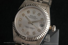RDJmS10502 SS Silver Dial, Diamond Markers Swiss Eta 2671-2