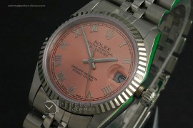 RDJmS10501 SS Salmon Dial, Roman Makers Swiss Eta 2671-2