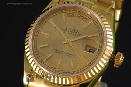 RLDDF10001 Full Gold Gold Dial Stick Marker Swiss Eta 2836-2