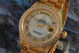 RLDDF10021 Full Gold Mop/Roman/Diamond Dial Full Diamond Eta2836
