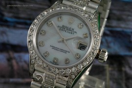 RDJLS10003 SS MOP Dial Full Diamond Marker Swiss Eta 2671-2