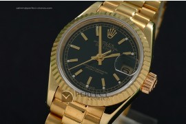 RDJLF10005 FG Black Dial Roman Markers Eta 2671-2