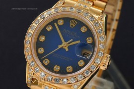 RDJLF10021 FG President Blue Dial Diamond Markers Eta 2671-2