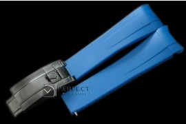 RLRU10012 Blue Rubber Strap 20/18 with PVD Insignia Clasp