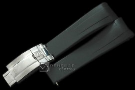 RLRU10001 Black Rubber Strap 20/18 with Insignia Clasp