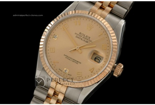 RDJMT10023 14K Wrapped Gold Dial Diam/Num Markers Eta 2836-2