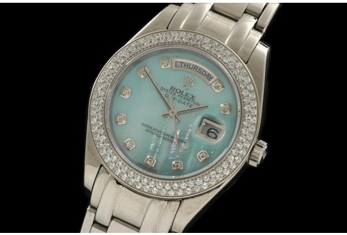 RLDDS10084 SS Masterpiece MOP Green Dial Diam Markers/Bez Eta