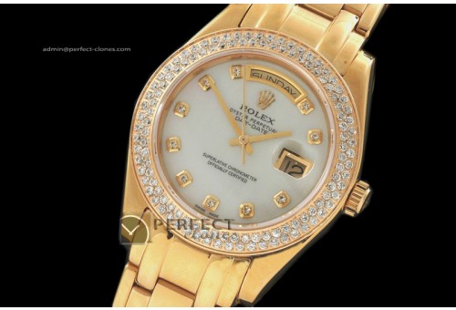 RLDDF10093 FG Masterpiece MOP White Dial Diam Markers/Bez Eta