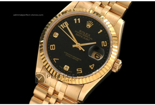 RDJMF10028 FG Black Dial Jubilee Diam/Num Markers Eta 2836