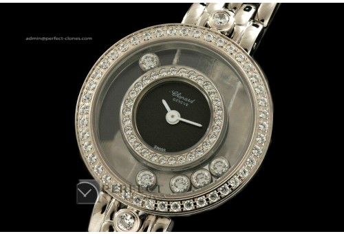 CP10018 Happy Diamonds Ladies SS Black Swiss Quartz Original Mov