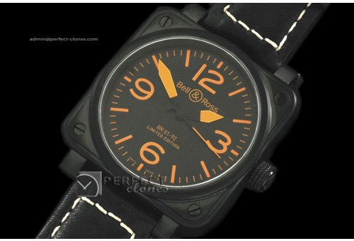 BO01003 BR Instrument 01-092 PVD Black/Orange 39mm Asia 21J