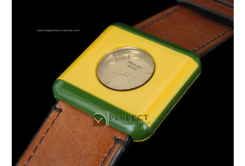 PR10001 Vernice Plexi Yellow/Green Swiss Quartz c/w Boxset/Paper