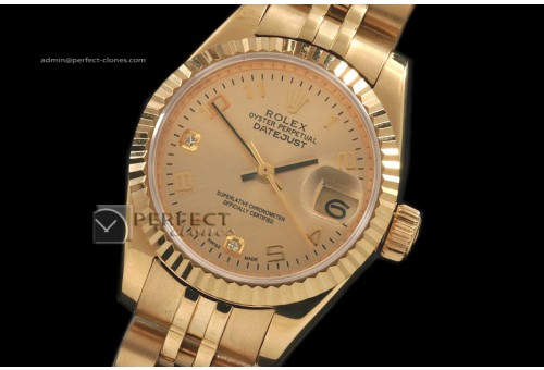 RDJLF10016 FG Gold Diam Dial Num/Diam Markers Eta 2671-2