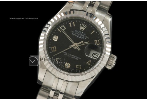 RDJLS10072 SS Black Dial Num/Diam Markers Jubliee Eta 2671-2