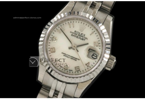 RDJLS10073 SS MOP White Dial Num/Diam Markers Jubliee Eta 2671-2