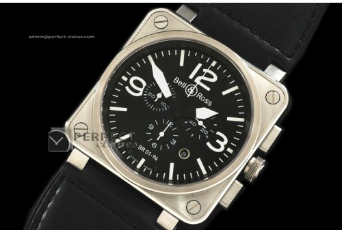 BO10011 BR Instrument 01-94 Chrono SS Black 46mm Swiss Qtz