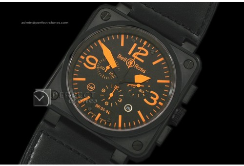 BO10012 BR Instrument 01-94 Limited Ed Chrono PVD Black/Orange 4