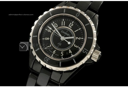 CHA10013 J12 Black Ceramic Ladies Japanese Quartz