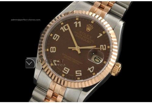 RDJMT10078 14K Wrapped Brown Havana Dial Numeral Markers Swiss E