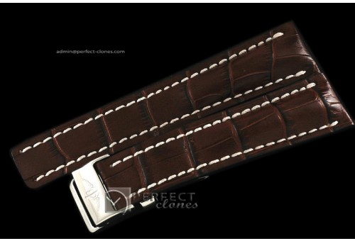 BLA10103 Leather strap Brown W/Deployant - For 46 - 49mm watches