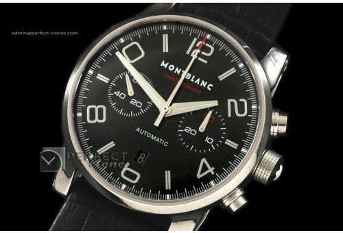 MB10015 Timewalker Pilot Chrono SS/LE Black Asia 77528800bph