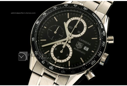 TG10054 Carrera Automatic Chronograph SS Black A-77528800bph
