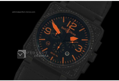 BO10017 BR Instrument 01-94 Chrono PVD Orange/Diams 46mm Swiss Q