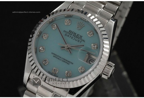 RDJLS10006 SS MOP Blue Dial Diamond Marker Swiss Eta 2671-2