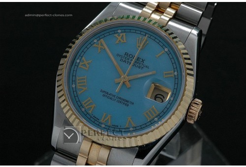 RDJMT10008 14K Wrapped MOPBlue Dial Roman Markers Eta 2836