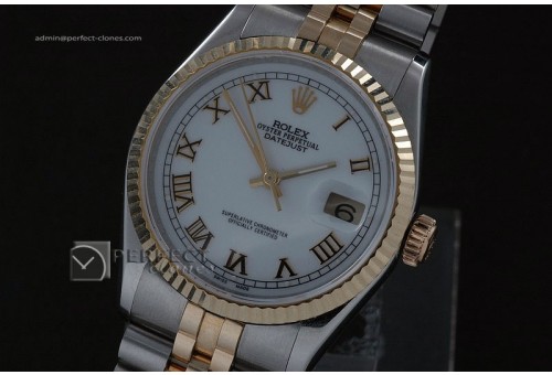 RDJMT10001 14K Wrapped TT White Dial Roman Markers Eta 2836-2
