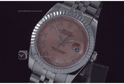 RDJMS10023 SS Salmon Dial Roman Markers Eta 2836-2