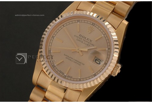 RDJMF10002 FG Gold Dial Stick Markers Swiss Eta 2836-2