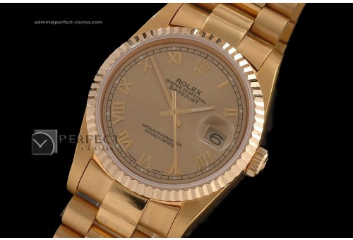 RDJMF10003 FG Gold Dial Roman Markers Swiss Eta 2836-2