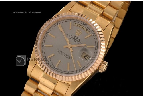 RLDDF10009 Full Gold Grey Dial Stick Markers Eta 2836-2