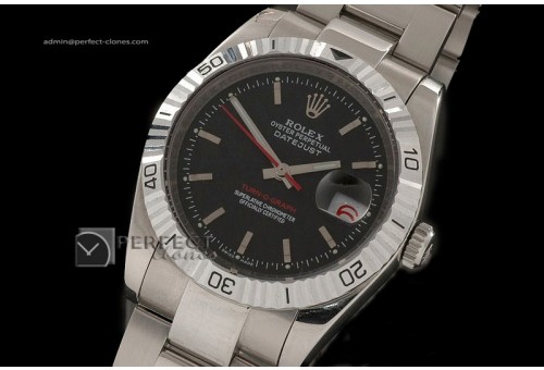RDJMS10092 SS TURN O GRAPH Oys SS Black Swiss Eta 2836-2