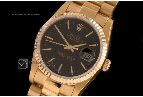 RDJMF10008 FG Black Dial Stick Markers Swiss Eta 2836-2