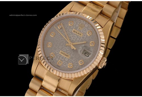 RDJMF10016 FG Grey Jubilee Dial Diamond Markers Swiss Eta 2836-2