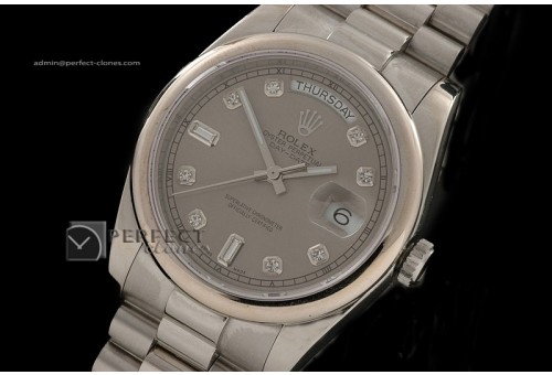 RLDDS10012 SS Grey Dial Diamond Marker Swiss Eta 2836-2