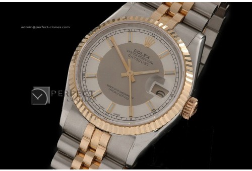 RDJMT10013 14K Wrapped 2-Tone Dial Stick Markers Eta 2836-2