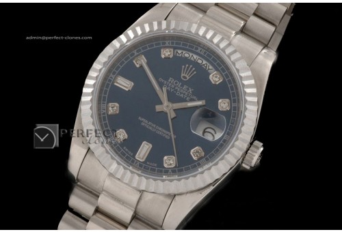 RLDDS10013 SS Blue Dial Diamond Marker Swiss Eta 2836-2