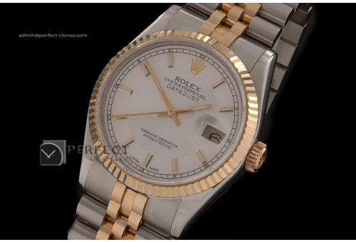 RDJMT10014 14K Wrapped White Dial Stick Markers Eta 2836-2